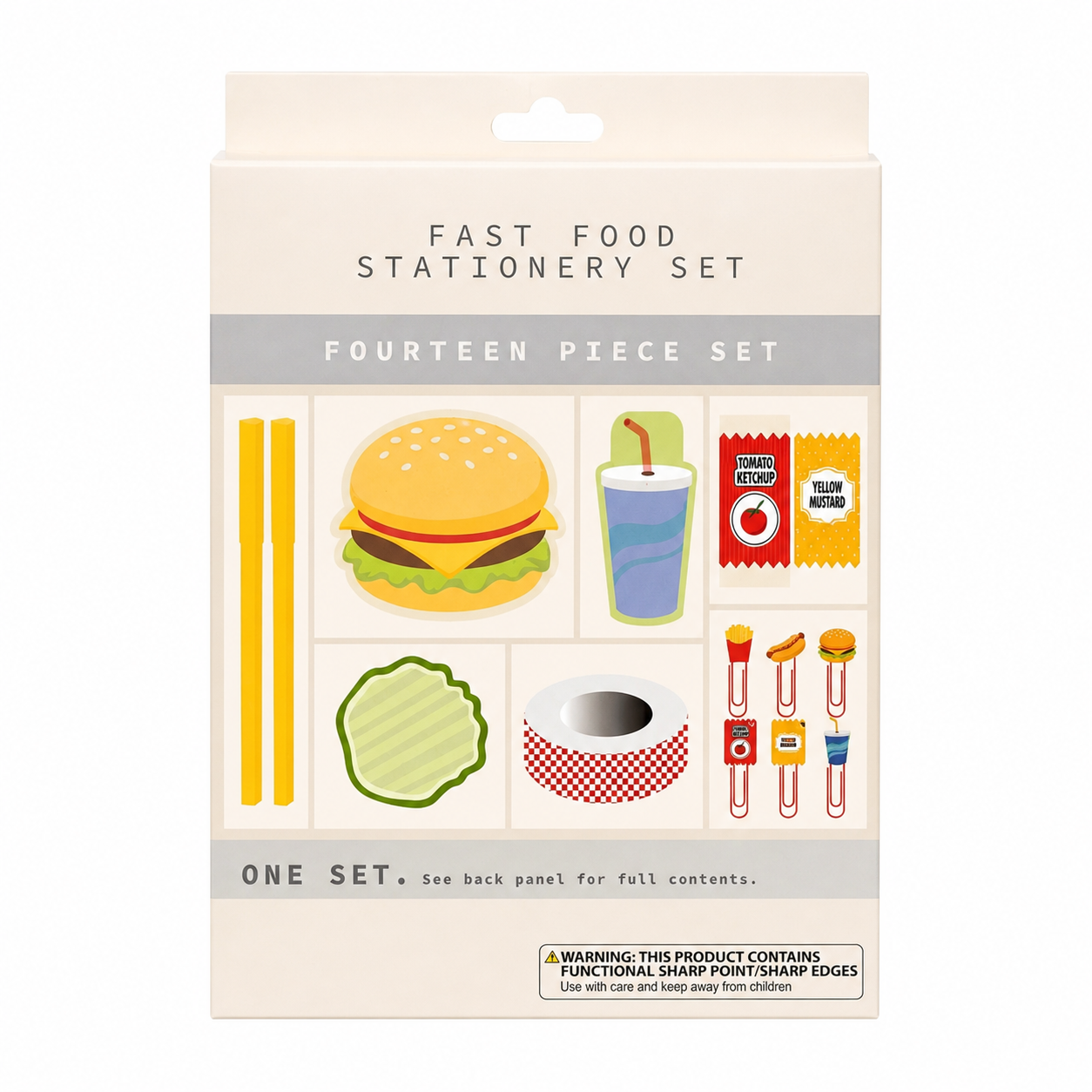 Set de Papelería Fast Food 14 Piezas