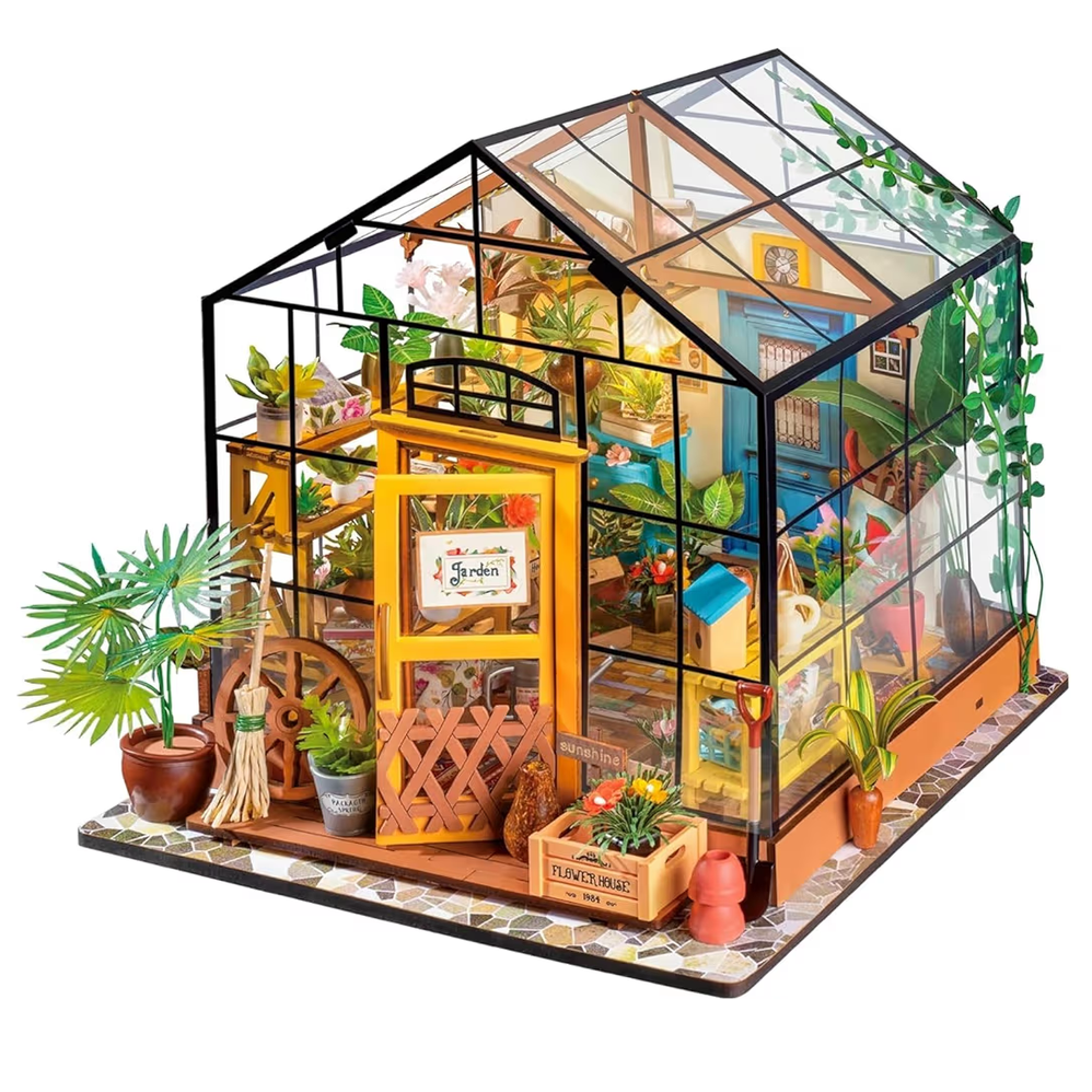 Diy Casa de Flores Miniatura